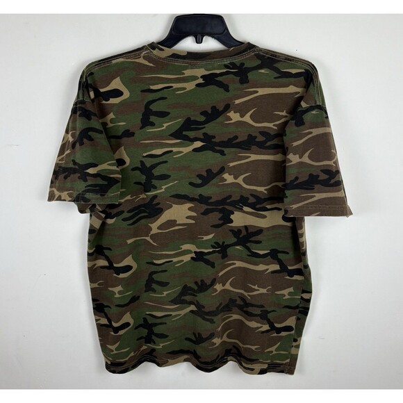 Vintage 90s Y2K Camo T-Shirt / Size XL - Picture 2 of 5